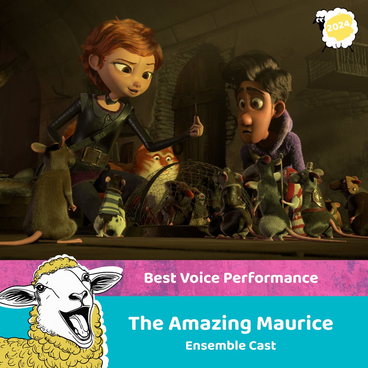 Congratulations to the ensemble cast of The Amazing Maurice for Best Voice Performance! #BAA24