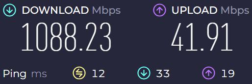 BillGrogg's tweet photo. I hadn't checked in quite a while and I was pleasantly surprised. I think this is the fastest download speed I've ever seen on my home network (+420Mbps faster than the previous best). https://t.co/1ykAmPMSyd
