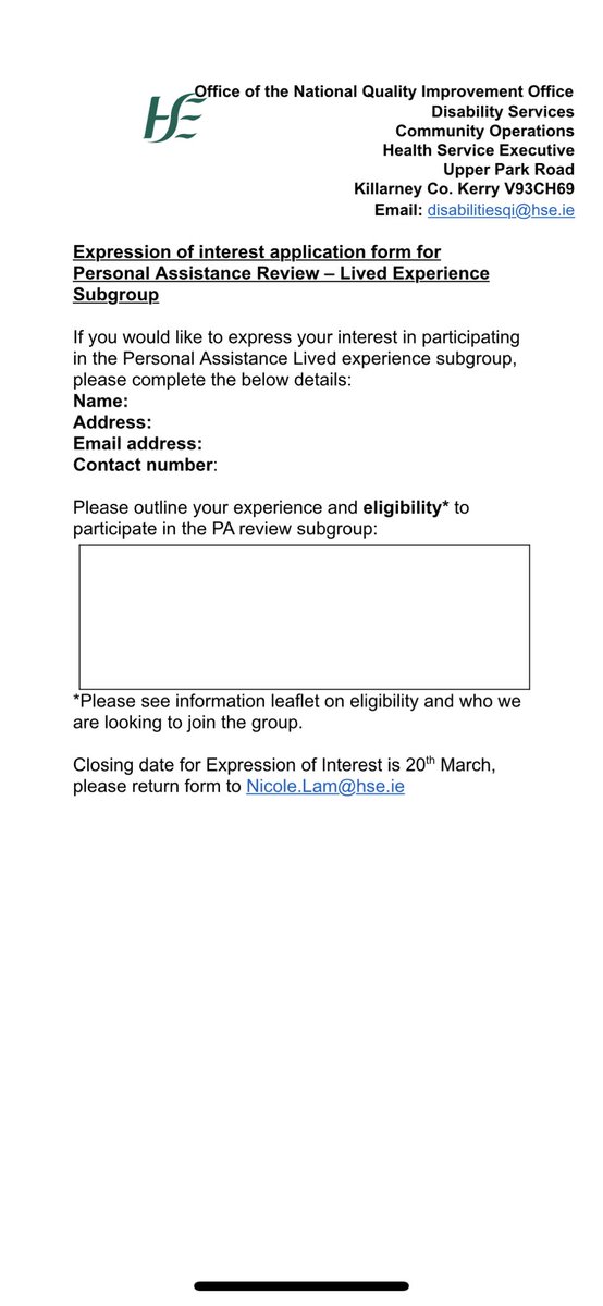 Expressions of Interest open for the Personal Assistant Lived Experience Sub group. We want to hear from you.