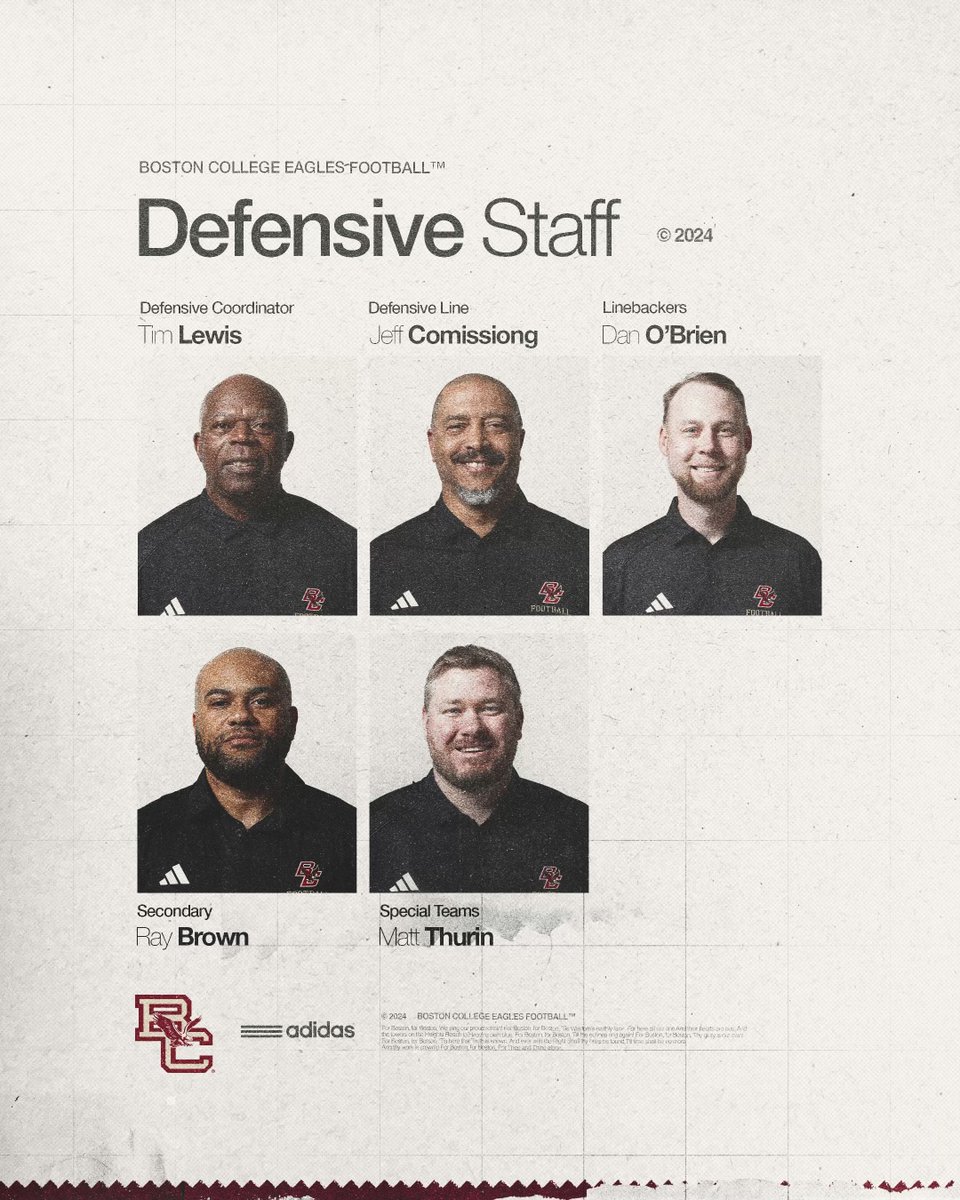 The 2024 BC football coaching staff... Head coach Bill O'Brien announces complete coaching staff ahead of spring ball. Release ⤵️ 📝 bit.ly/24fbStaff