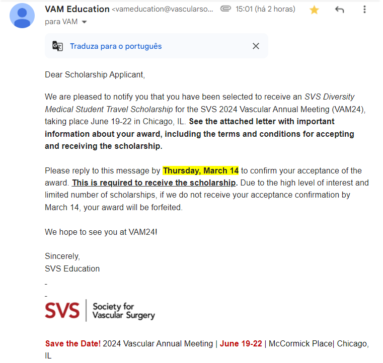 Cynthia Florêncio de Mesquita (@cynthiafm_) on Twitter photo Glad for this opportunity! Thank you so much, <a href="/VascularSVS/">Vascular SVS</a> for this Scholarship!
We will meet at Vascular Annual Meeting 2024 at Chicago in June, where I will also present an abstract representing our wonderful research team led by <a href="/gracemulatti/">Grace Mulatti, MD PhD</a>. Glad for this opportunity! Thank you so much, <a href="/VascularSVS/">Vascular SVS</a> for this Scholarship!
We will meet at Vascular Annual Meeting 2024 at Chicago in June, where I will also present an abstract representing our wonderful research team led by <a href="/gracemulatti/">Grace Mulatti, MD PhD</a>.