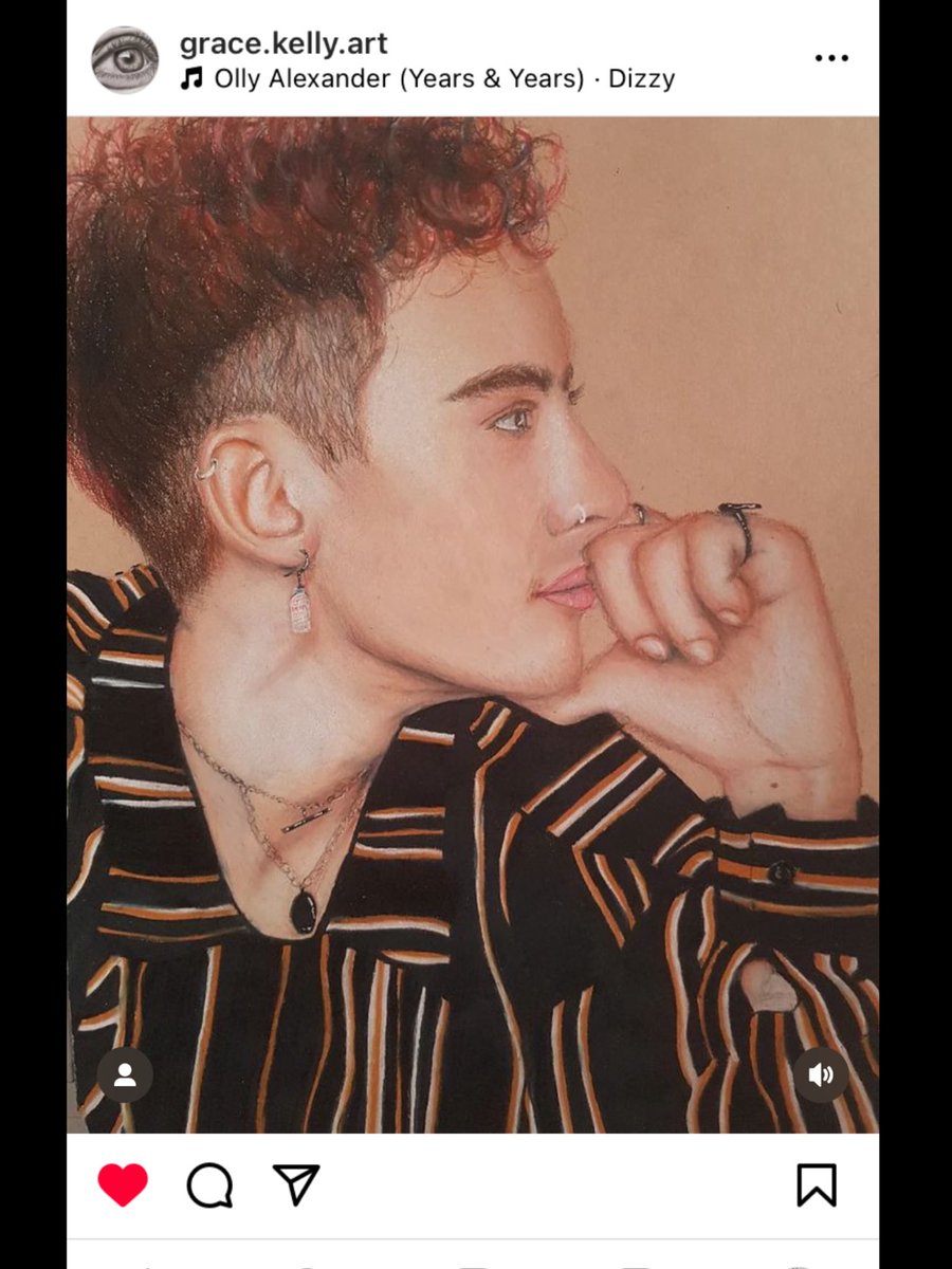 My daughters pencil drawing of @alexander_olly #Eurovision #Eurovision2024 #Dizzy #OllyAlexander