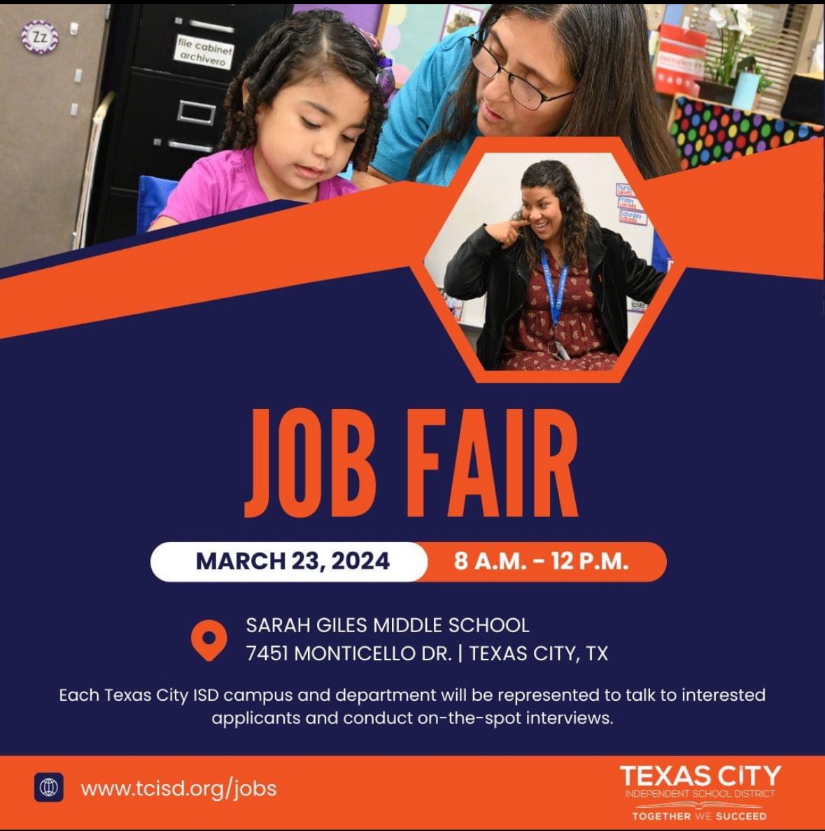 Texas City ISD HR (@tcisdhr) on Twitter photo Spread the word and Come on out to the <a href="/TCISDHR/">Texas City ISD HR</a> annual Job fair #jobseeker #TCISD Spread the word and Come on out to the <a href="/TCISDHR/">Texas City ISD HR</a> annual Job fair #jobseeker #TCISD