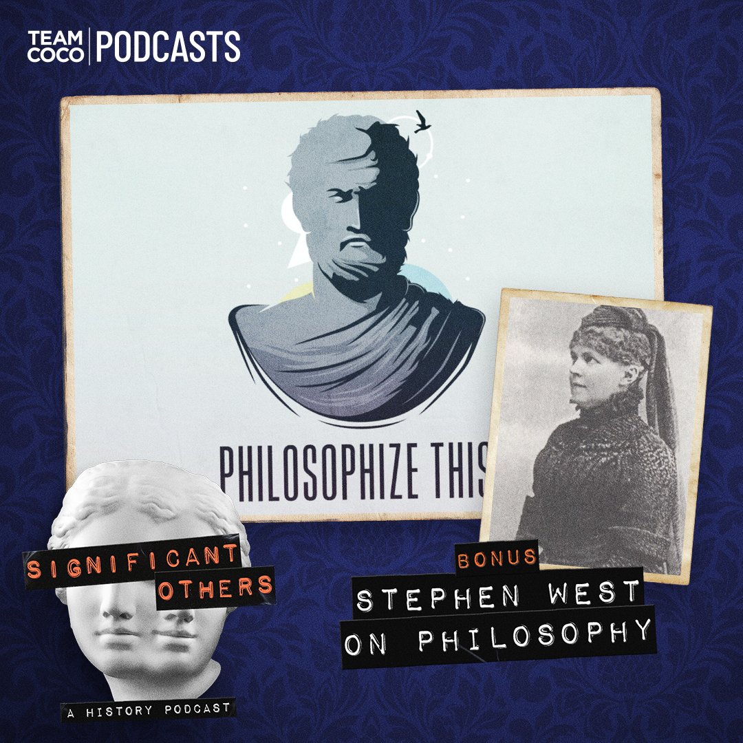 TeamCoco's tweet photo. Today on #SignificantOthers creator and host of the podcast #PhilosophizeThis @iamstephenwest sits down with Liza to discuss how long-dead philosophers can still offer guidance in a modern world. Listen: https://t.co/pfe35oU9bp https://t.co/k9YqGmbyZQ