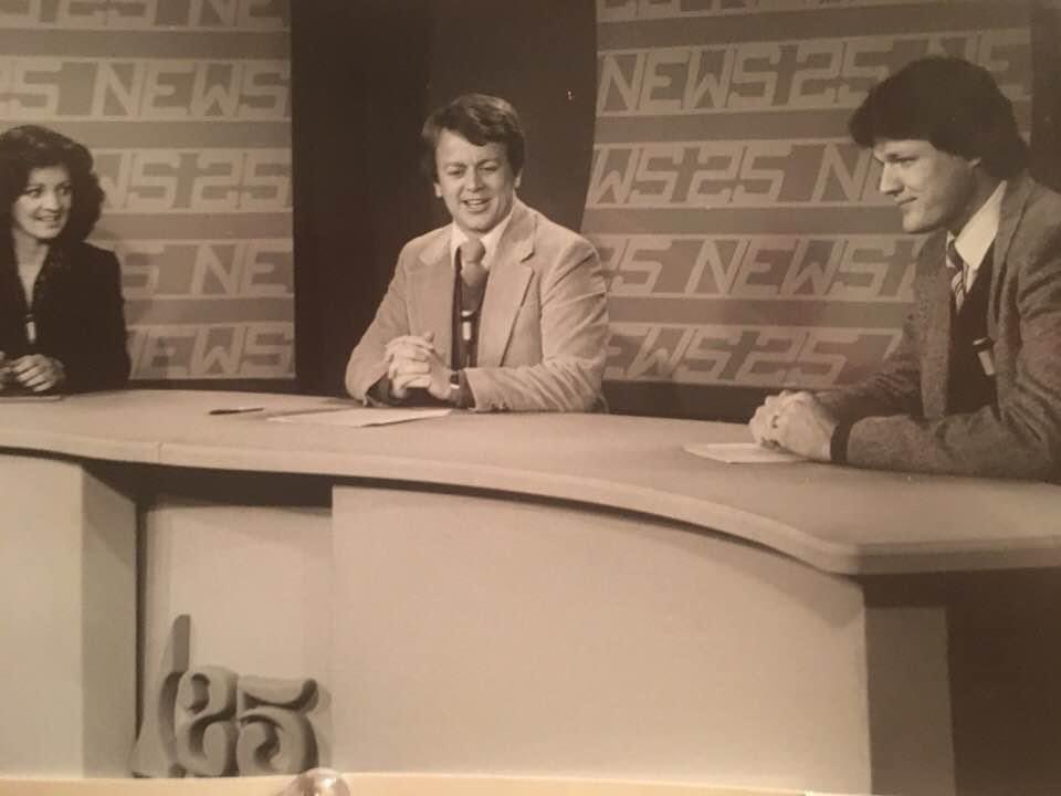 Throwback Thursday. Circa 1979-81. Anchoring the sports on the set with news co-anchors Judi White and Fletcher J Ownbey when cable TV first arrived in Denton, Texas. Local origination programming. Good times....and hair styles!