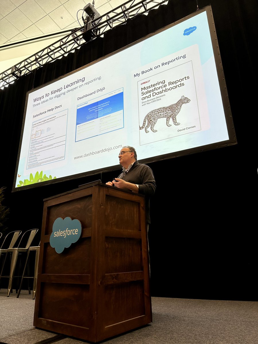 ➡️ @davidpcarnes3 presented a marvelous session on recent report and dashboard features along with Ankita Dutta (Salesforce PM for CRM Analytics)‼️ ➡️ Enable unified Analytics tab ➡️ Check out Collections ➡️ Check out David’s book and dashboarddojo.com #TDX24 @dreamforce