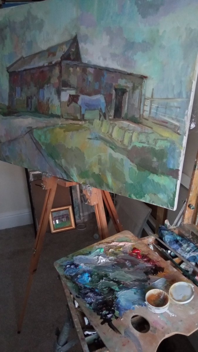 A very recent piece.. still in progress

#oilpainting
#fineart
#landscape
#horse
#artcommission