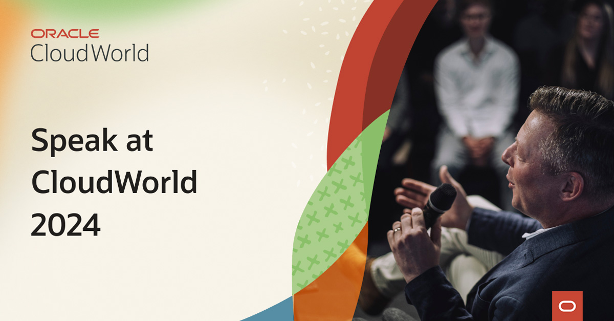 We’re looking for your most inspiring business stories. Apply to be a #CloudWorld speaker today: social.ora.cl/6014XadK4