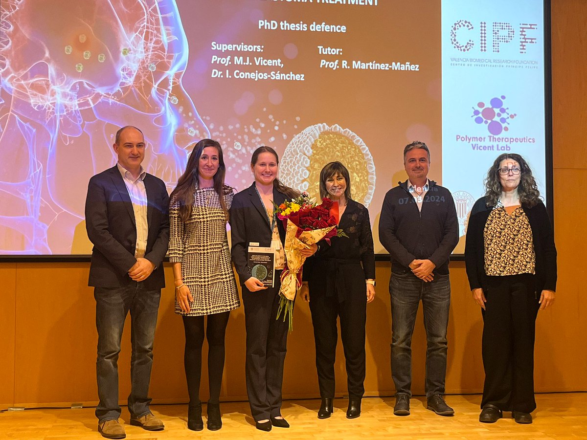 Congratulations Dra Melnyk!!👏👏Today was Tetiana Melnyk's PhD viva at @CIPFciencia on Drug delivery to the brain. Thanks a lot to the tribunal for coming and share this day with us @BonduelleColin @brunocsarmento and Julia Lorenzo @UABBarcelona.