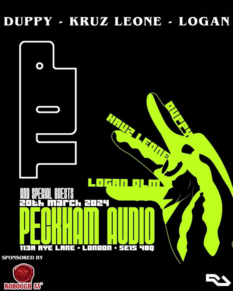 Less than 2 weeks until Top 3 Live at Peckham Audio 🎯 We got a stacked line up and surprise special guests throughout, don’t miss it 🗣️ We are also pleased to announce our event sponsor Borough 33 so look out for their merch & giveaways on the night 🔥 ra.co/events/1856272