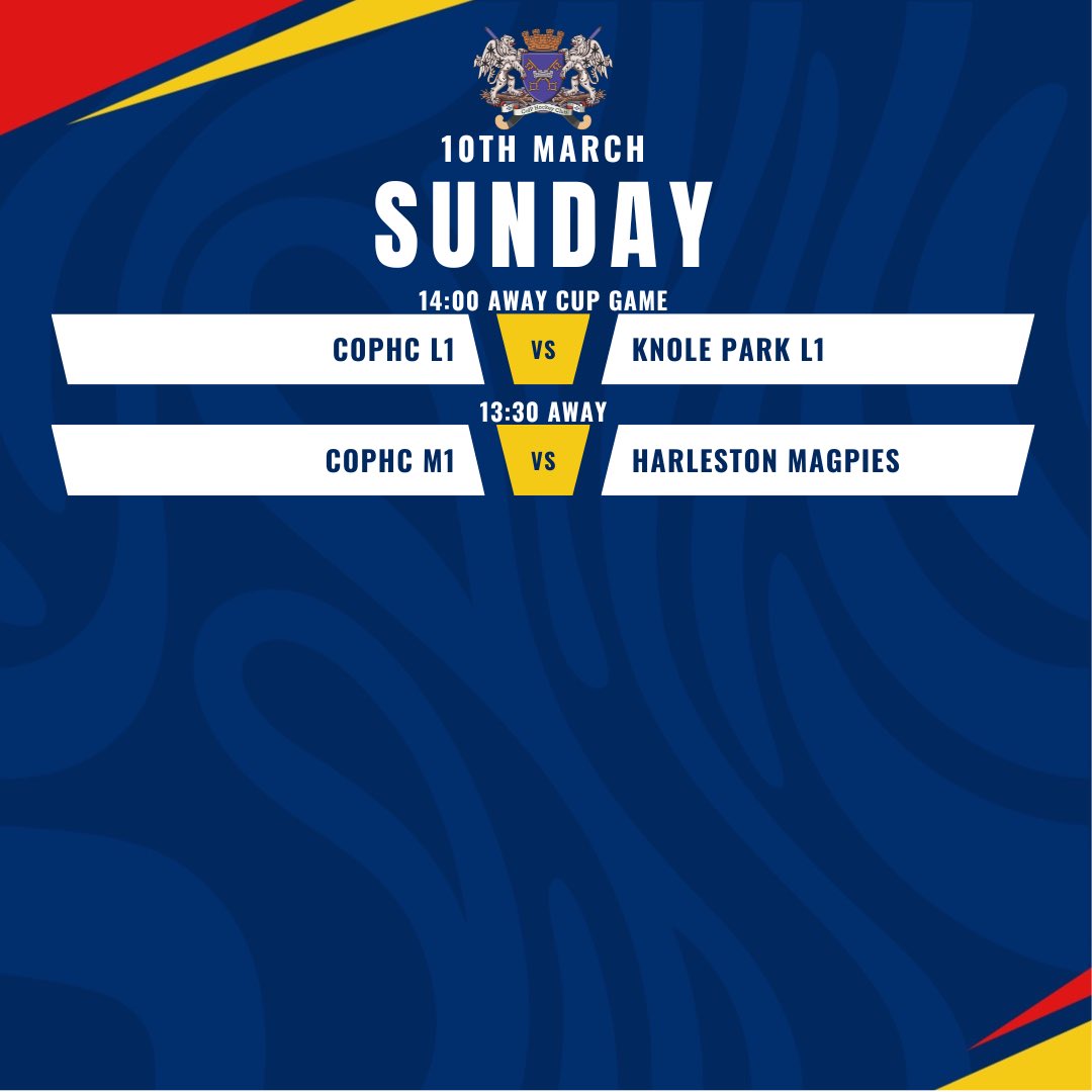 Week 20 Fixtures 🏑

Full set of fixtures at Bretton Gate on Saturday! Few games on Sunday with the L1’s hoping to continue their cup run and a tournament for the U8’s and U10’s.

Get down to Bretton Gate to show your support and watch the action unfold!

Good Luck Everyone 🌟
