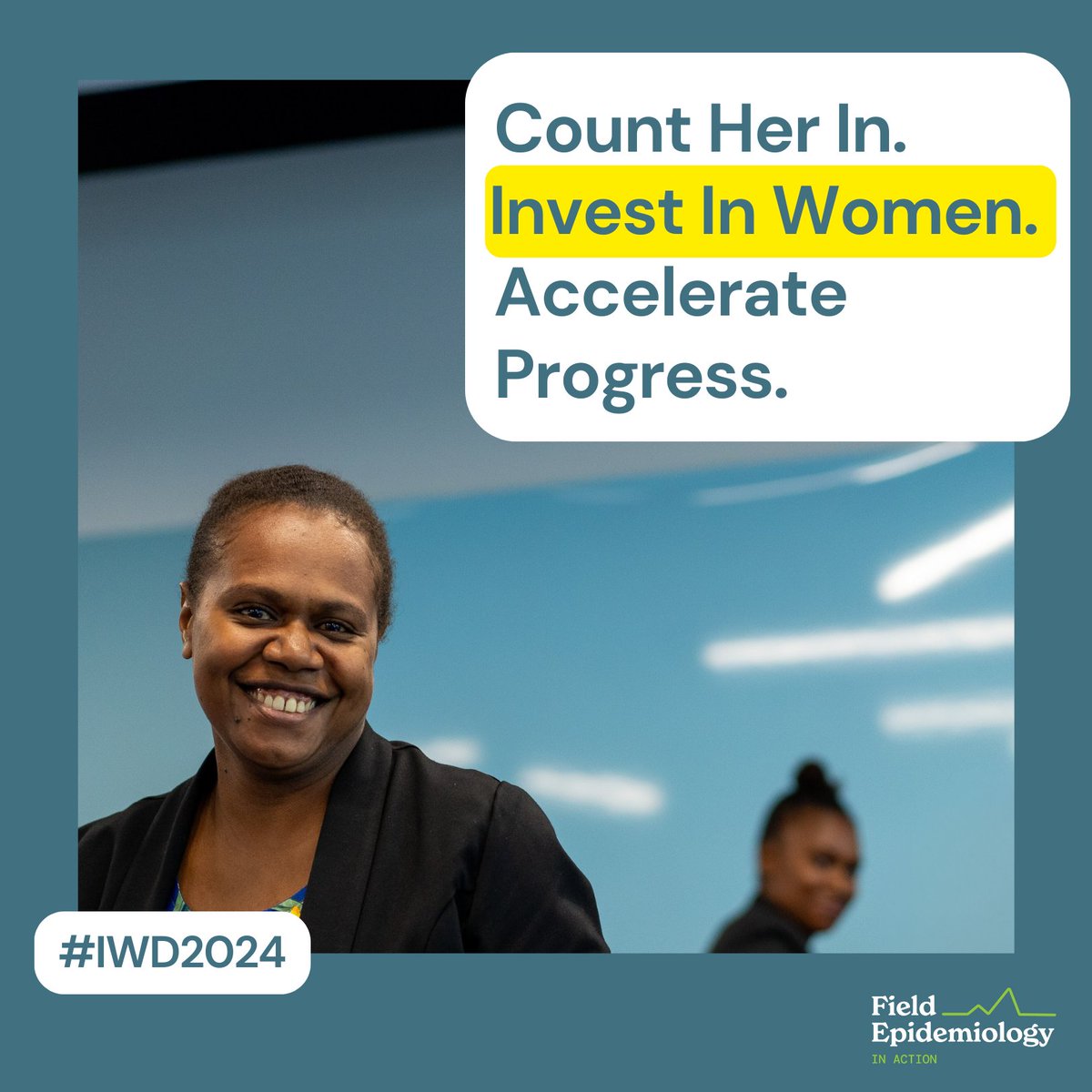 Happy International Women’s Day! While celebrating women in #fieldepidemiology, we consider how the #fieldepi community can do better – for women in our profession, & ultimately for the populations that we serve. #IWD2024 #InvestInWomen #CountHerIn 

Blog: fieldepiinaction.com/stories/iwd-24