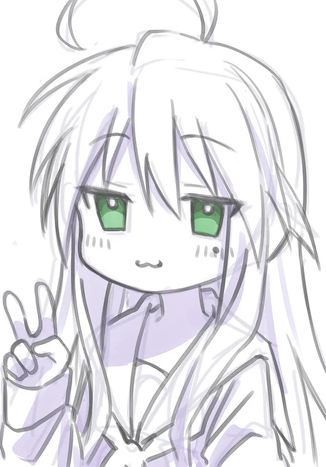 らき☆すた観ながら絵描こうとしたららき☆すた観ながららきすた描いてた 