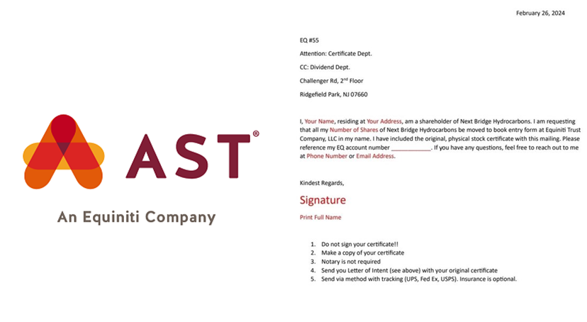 JunkSavvy's tweet photo. 💥AST/EQ PROVIDES INSTRUCTIONS & TEMPLATE FOR REGISTERING CERTIFICATED SHARES IN BOOK ENTRY IN YOUR NAME.
If you have requested a transfer of your $MMTLP/#NBH shares to AST/EQ (transfer agent), and your broker has mailed you paper certificates, use the template below to have your certificates registered in book entry in your name.  Questions: 800-937-5449.
$MMTLP $MMAT $TRCH #MMTLPArmy #MMTLPFiasco @AST_Financial @equiniti @nbhydrocarbons 
@Maxfanatic90 Thx for the doc!!!