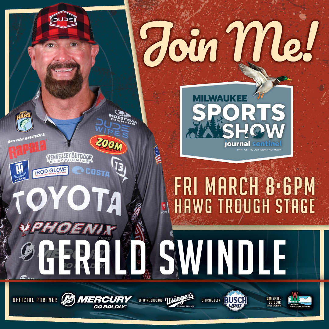 mjssportsshow's tweet photo. 🎣 Join us 𝑻𝑶𝑴𝑶𝑹𝑹𝑶𝑾 at the Milwaukee Journal Sentinel Sports Show as we welcome Gerald Swindle, 2x Angler of the Year & Bass Master Competitor, to the Hawg Trough Stage at 6PM! Catch the chance to connect with this angling legend! 🚤 #JSSportsShow #GeraldSwindle https://t.co/14lulfuNmX