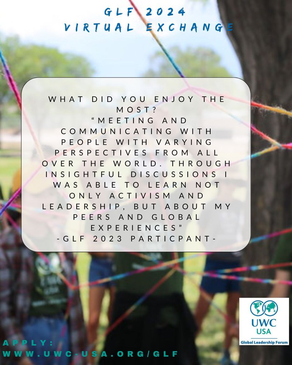 Applications still open
GLF 2024!