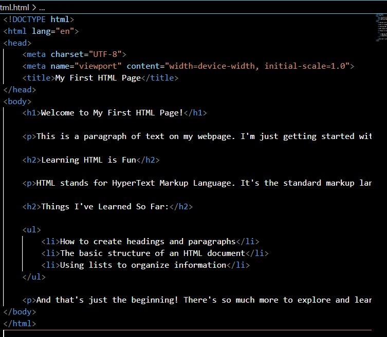 coderrrr40's tweet image. 🚀 Exciting update: My coding journey has officially begun! 💻🌟 Starting with the basics, here's a snapshot of my HTML code in action. Can't wait to dive deeper into the world of web development! #CodingBeginnings #HTML #WebDevelopment