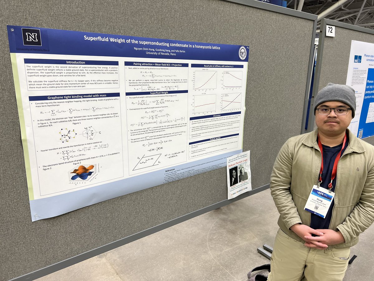 PhysRevB's tweet photo. #PRBShoutOut at the #APSMarchMeeting 

Hung Nguyen Dinh - V00:71: Superfluid weight of the superconducting condensate on a mirror asymmetric honeycomb lattice

@APSphysics @APSMeetings #Physics #APSMarch https://t.co/JlMkQPptQ4
