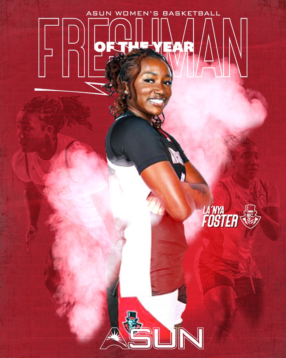 Atlantic Sun Conference (@asunsports) on Twitter photo Your 2024 #𝘼𝙎𝙐𝙉𝙒𝘽𝘽 𝙁𝙧𝙚𝙨𝙝𝙢𝙖𝙣 𝙤𝙛 𝙩𝙝𝙚 𝙔𝙚𝙖𝙧! ⬇️👏🏀
🔴 <a href="/GovsWBB/">Austin Peay Women's Basketball</a>, La'Nya Foster
📰 | asunsports.org/news/2024/3/5/…
#ASUNBuilt | #LetsGoPeay Your 2024 #𝘼𝙎𝙐𝙉𝙒𝘽𝘽 𝙁𝙧𝙚𝙨𝙝𝙢𝙖𝙣 𝙤𝙛 𝙩𝙝𝙚 𝙔𝙚𝙖𝙧! ⬇️👏🏀
🔴 <a href="/GovsWBB/">Austin Peay Women's Basketball</a>, La'Nya Foster
📰 | asunsports.org/news/2024/3/5/…
#ASUNBuilt | #LetsGoPeay