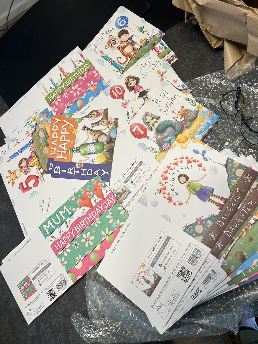 Love it when I get my new card design samples.  These are all perfect and no amendments needed.. yaay! Ready to go

#greetingcards #greetingcarddesign #birthdaycards  #cardstokeep #womeninbusiness #illustrator #illustrations #smallbusiness #smallbusinessowner