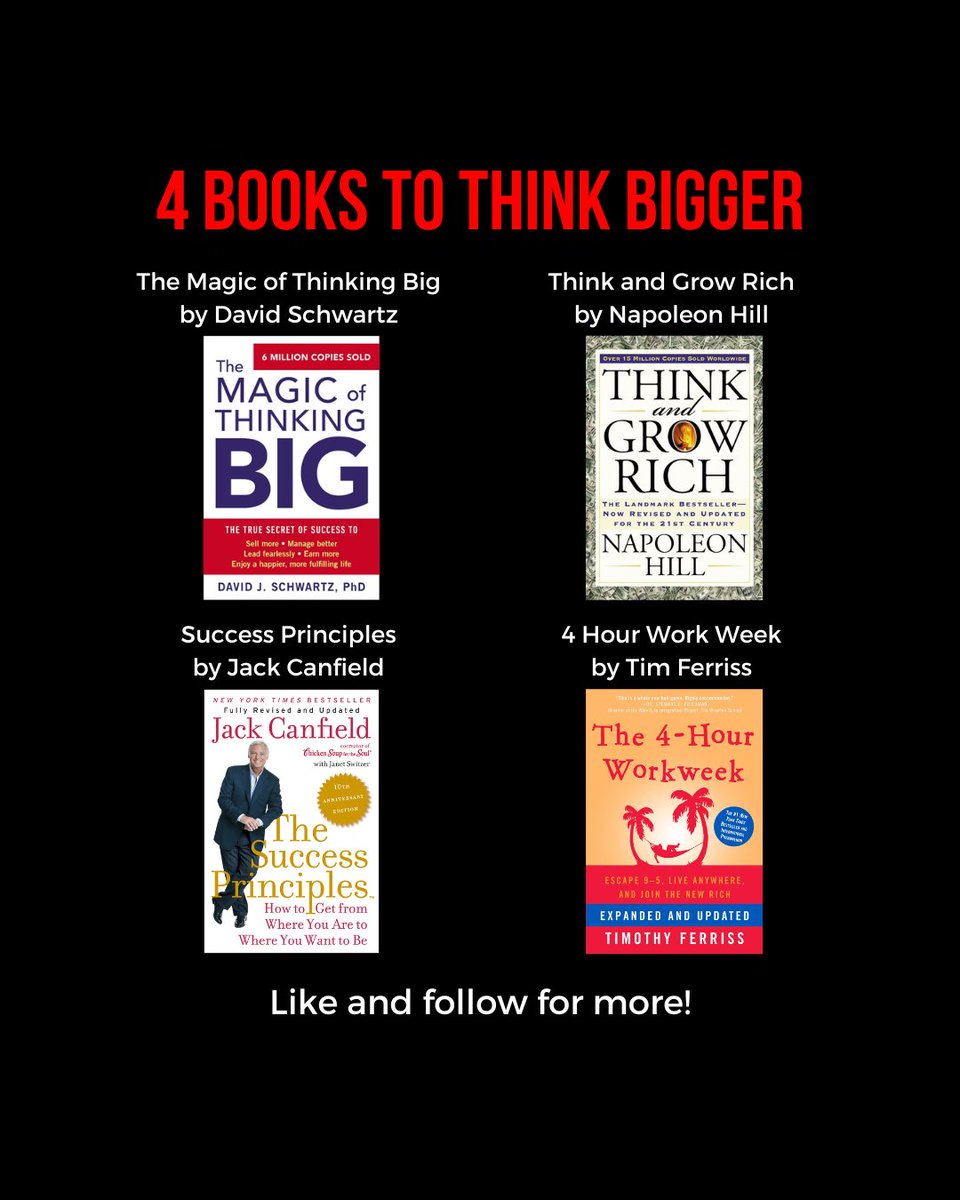 4 Must-Read Books to Help You Think Big! 📚🧠

#torontorealtor #torontorealestate #exprealty #exprealtycanada #exprealtyontario #exprealtytoronto #realtortoronto #torontorealestateagent #realestatetoronto #torontorealestate #remax #mikeferry #gtarealtor #tomferry #rickycarruth