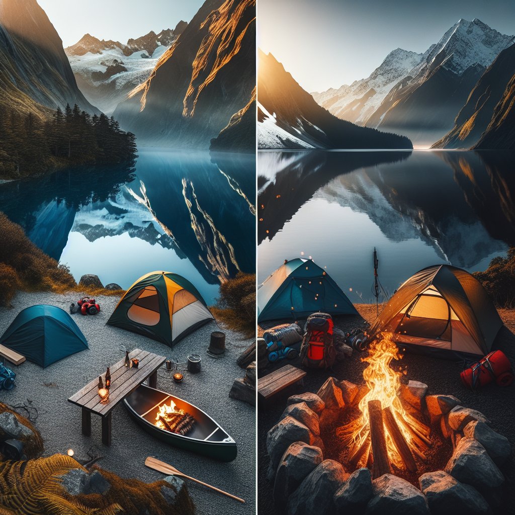 RV This or That: Lakefront camping or mountain camping? Comment with your preference! 🌊⛰️ #ThisOrThatTuesday #RVDebate #madisonwi #traveltrailers #motorcoach #campers