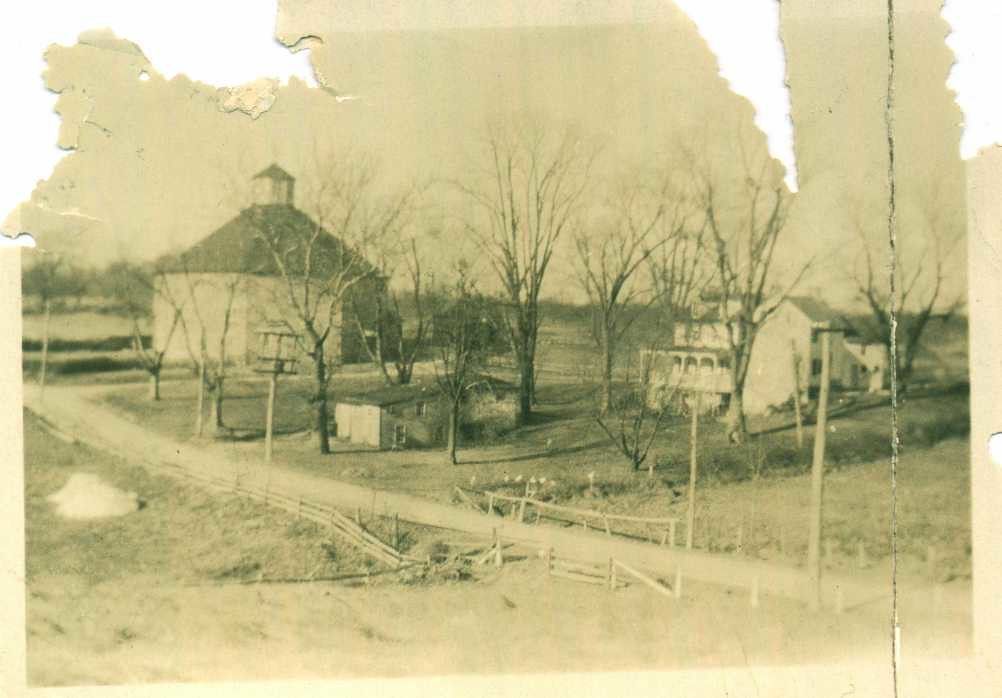 #TBT this amazing photo was taken in 1914 when our family purchased the farm! 🏡 Note the famous octagonal barn in all it's glory and the Farm House and original entrance we still use today.