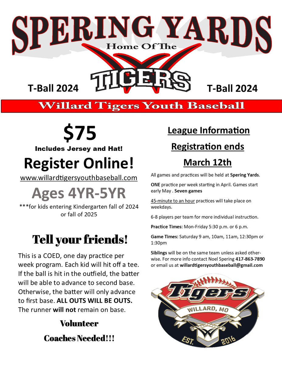 WillardTigersYouthBaseball tweet media