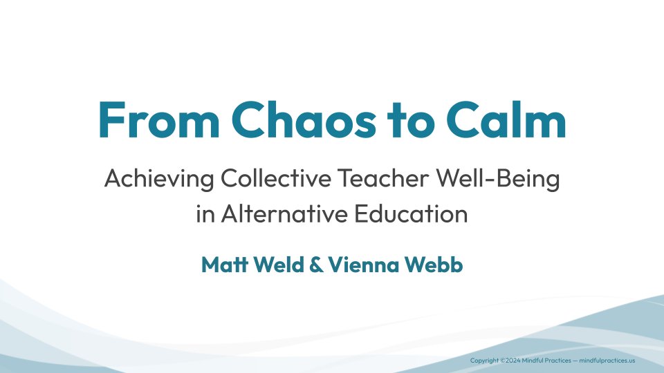 I'm excited to co-present From Chaos to Calm: Achieving Collective Teacher Well-Being in Alternative Education #ICEARY sched.co/1Y2Rj  @sched We can't do self-care alone.