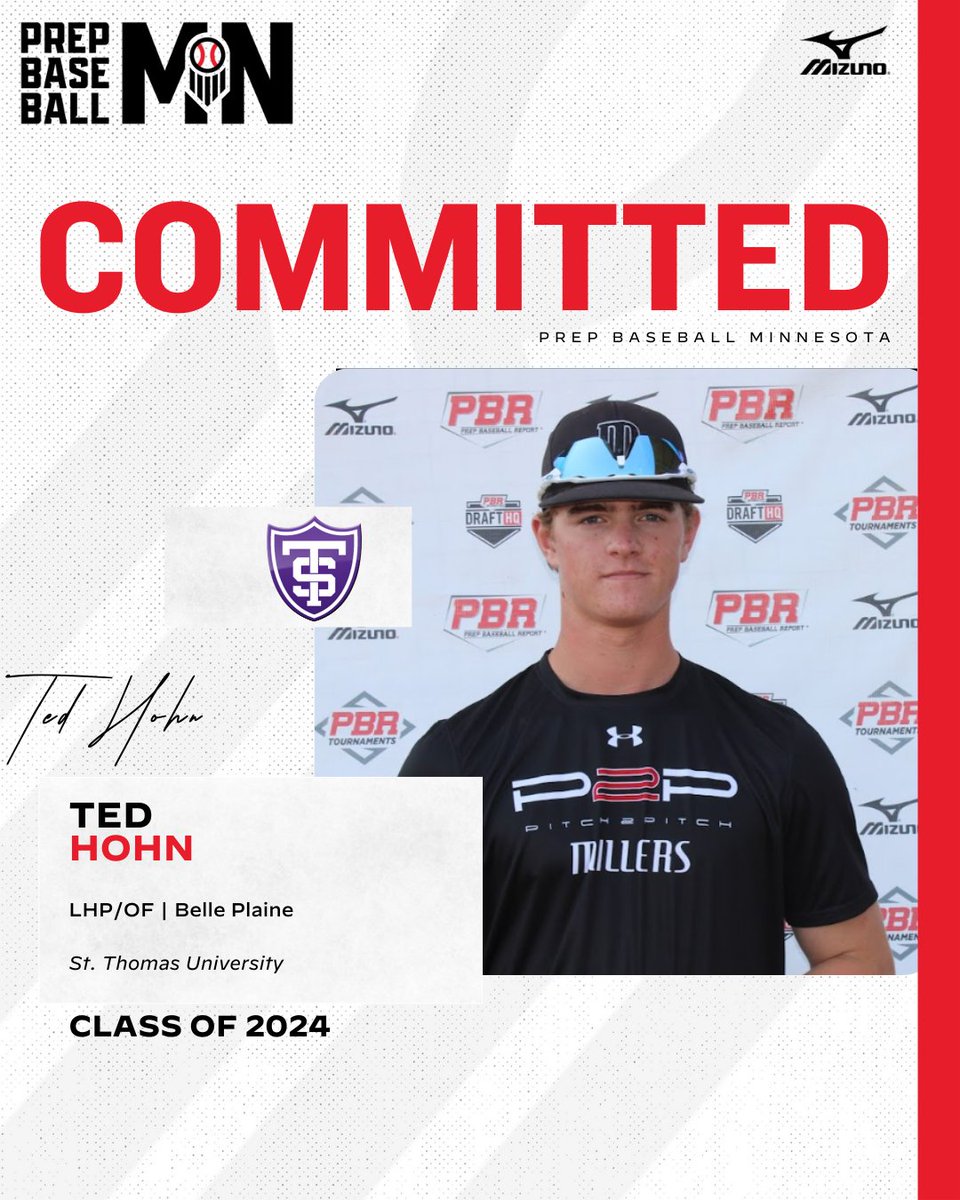 PrepBaseballMN's tweet photo. 🎓𝐂𝐨𝐦𝐦𝐢𝐭𝐦𝐞𝐧𝐭 𝐖𝐚𝐭𝐜𝐡🎓

Ted Hohn (2024, LHP/OF, @BPHS_Baseball) commits to the University of St. Thomas. 

👤 https://t.co/VUJPtWcrXo

@HohnTed x @TommieBase https://t.co/wxXl66ClCX