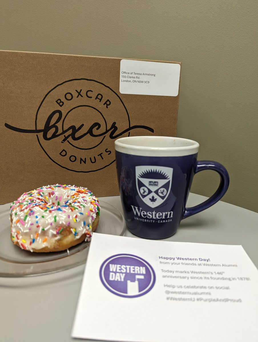 Happy Western Day! Thank you @westernuAlumni for the treats! I count myself lucky to get to work with wonderful Western alumni every day in my office #WesternU #PurpleAndProud