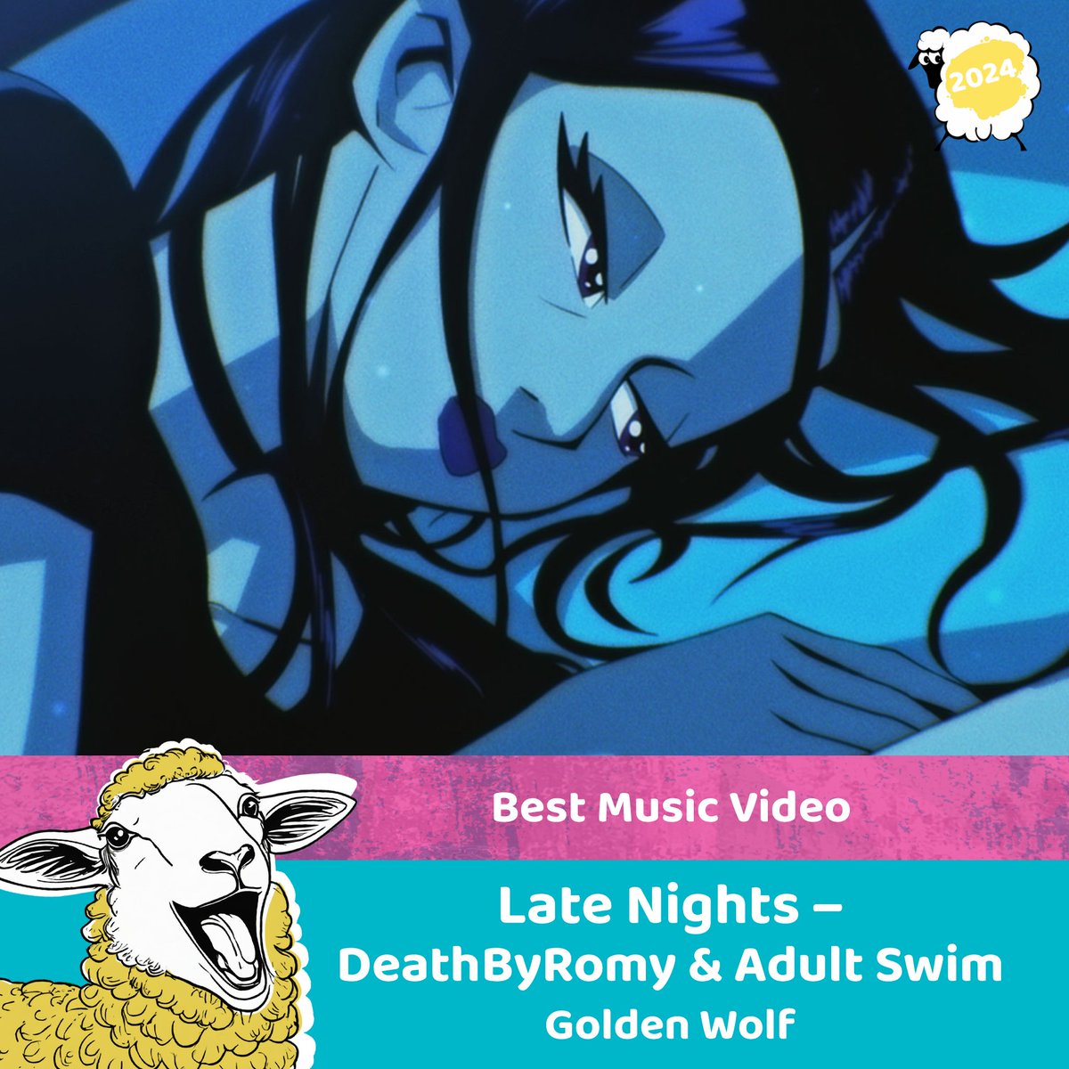 Well done Late Nights – DeathByRomy & Adult Swim for being awarded Best Music Video! #BAA24