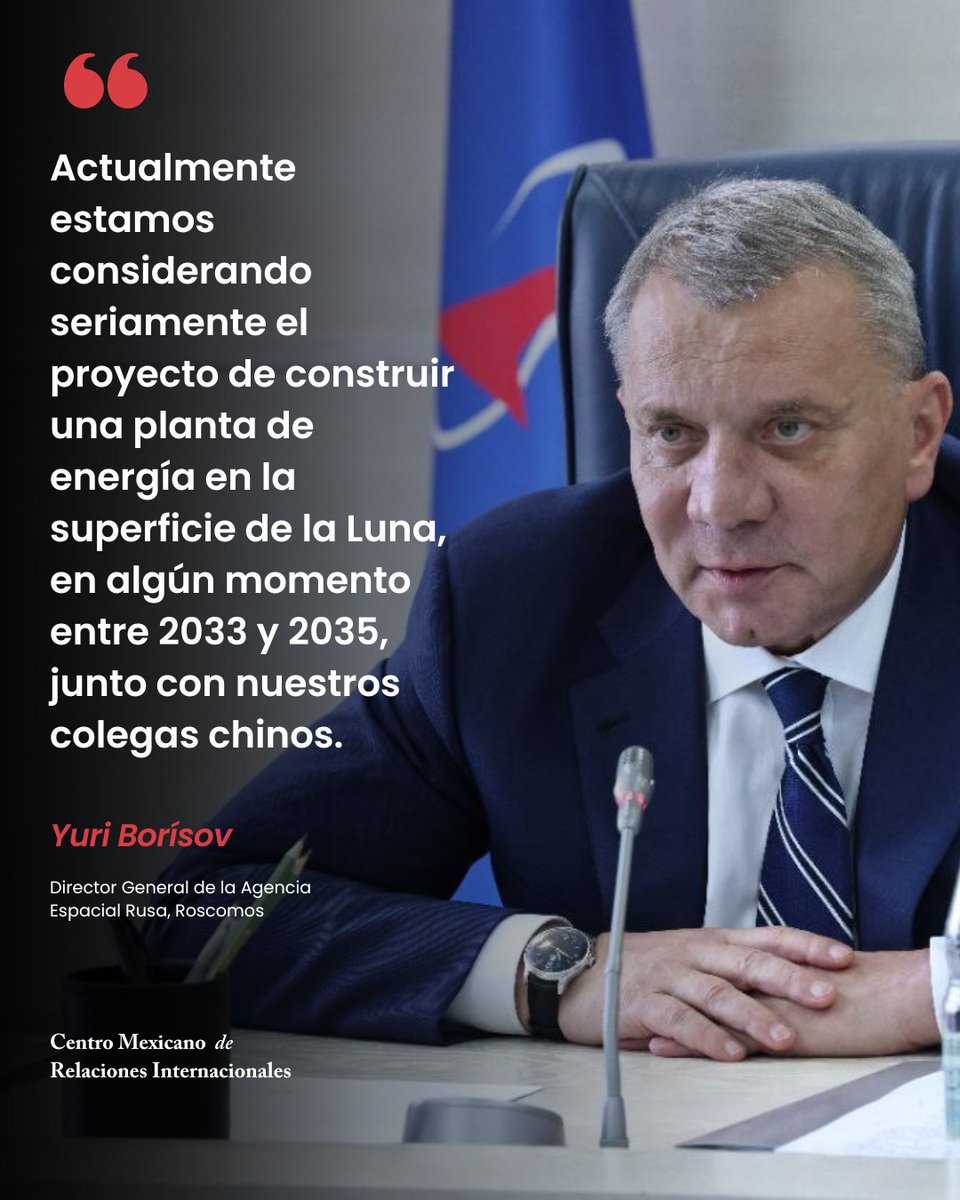 Yuri Borisov, director de la agencia espacial rusa Roscosmos, anunció este martes, durante el Foro Mundial de la Juventud, que Rusia y China están explorando la idea de instalar una planta de energía nuclear en la Luna entre 2033 y 2035.