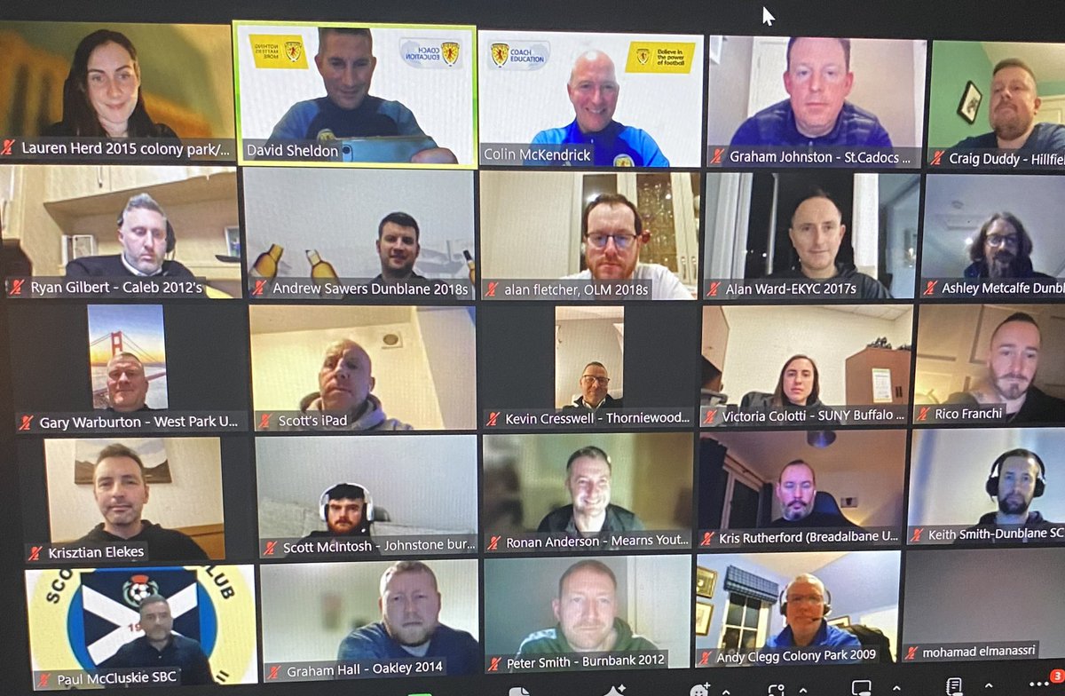 #ScottishFACoachEd 

Part 2 of the Intro to Coaching 💻 📚 ✍🏼  <a href="/sheldy82/">David Sheldon 🏴󠁧󠁢󠁳󠁣󠁴󠁿</a> <a href="/ColinMcKendric1/">Colin McKendrick</a> 

✅ SSG Practice &amp; Theory
✅ Training Games 
✅ Challenge Games
✅ Culture &amp; Environment 

Another positive night of Football Development 🥅 ⚽️