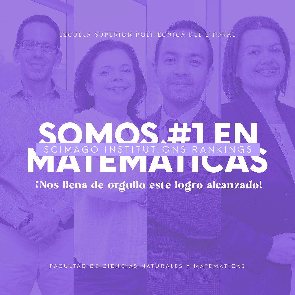 Somos líderes, somos #1 en matemáticas de acuerdo con el ranking SCImago.

Nos llena de orgullo este logro que refleja el compromiso de nuestros investigadores que día a día destacan en esta área de conocimiento.

#OrgulloPolitécnico #ESPOL #FCNM