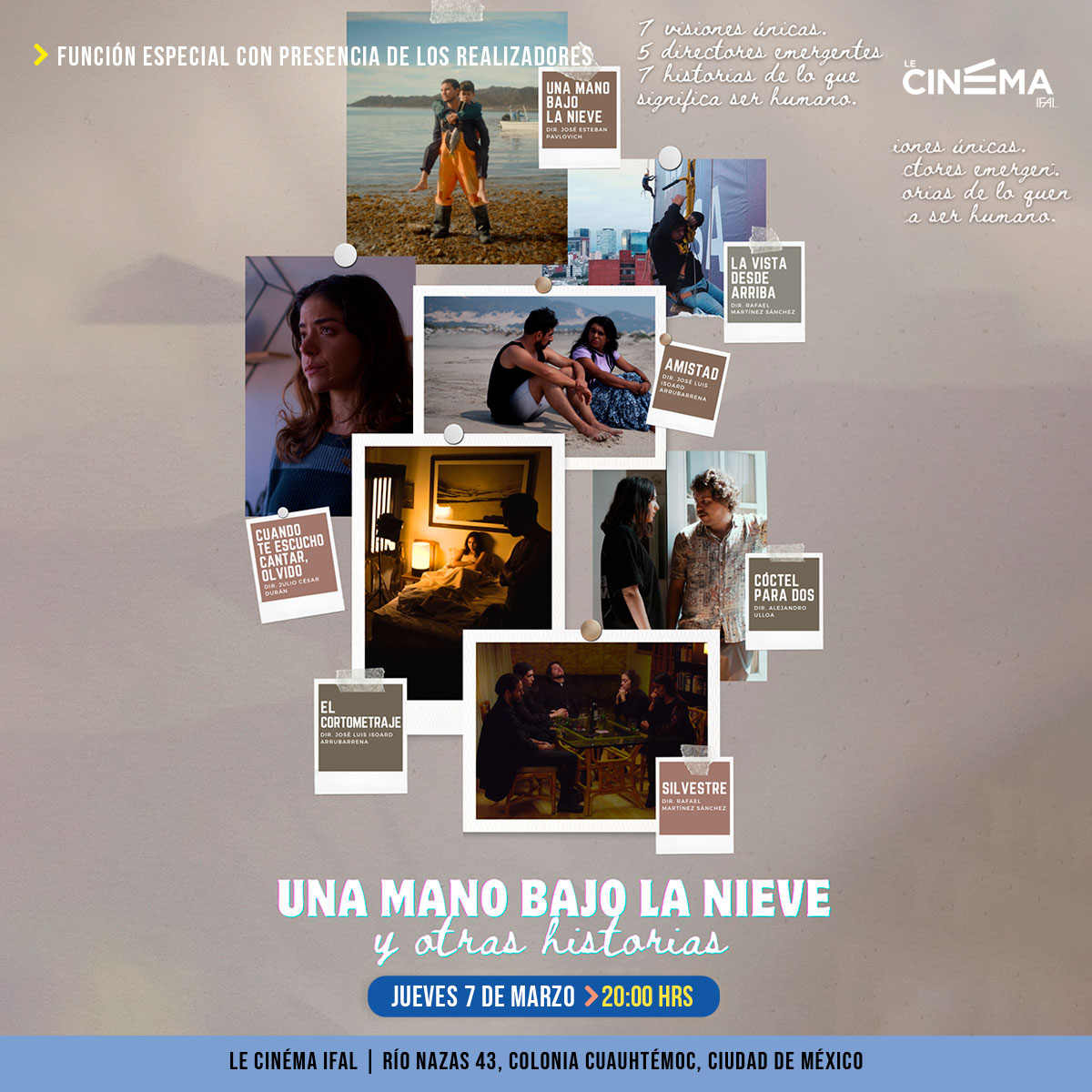 Esta noche estaremos en @_lecinema para un Q&A sobre nuestros cortometraje que forman este bello ómnibus.

Y ya avisé que contaré anécdotas picantes de mis relaciones amorosas 
:P