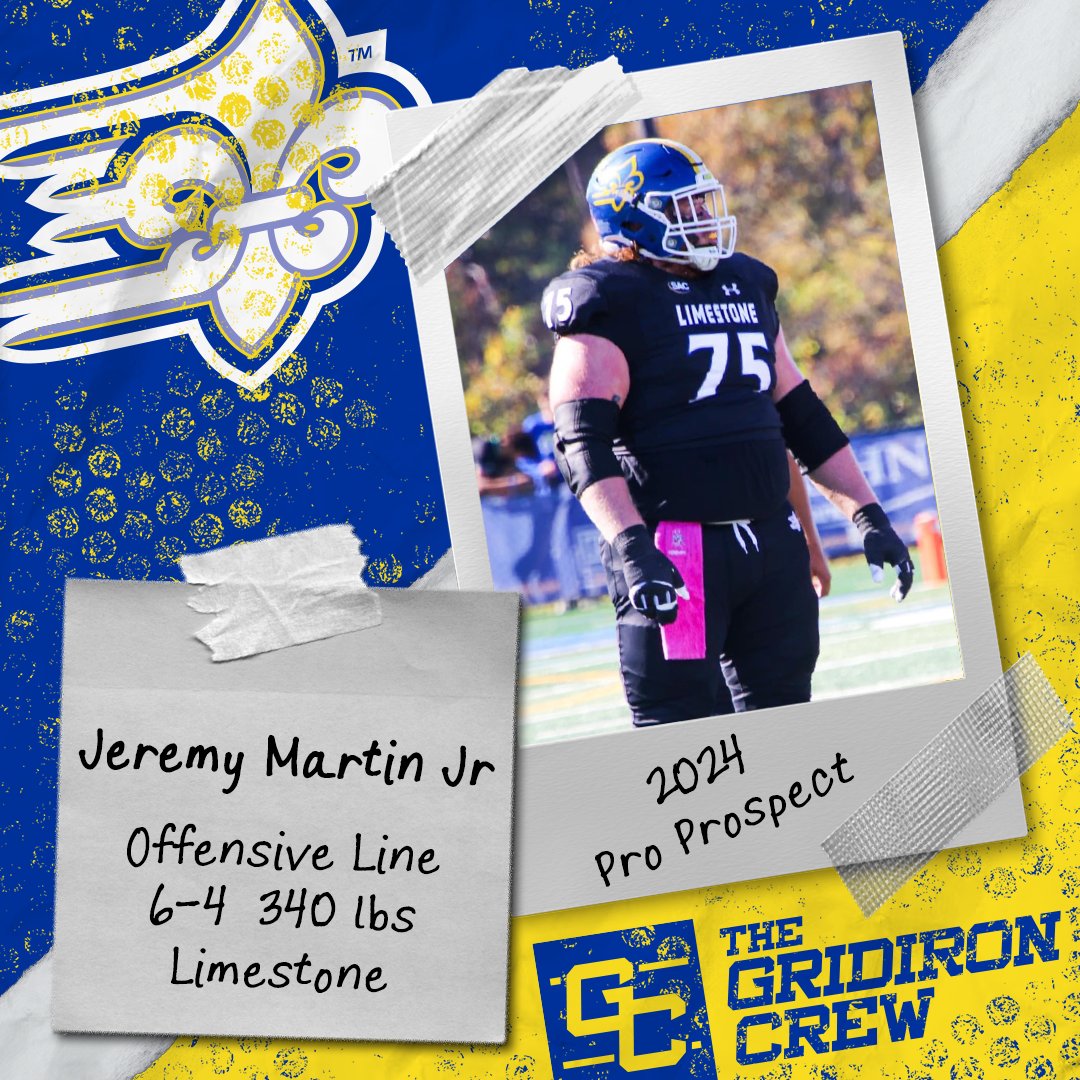 ⚠️ Attention Pro Scouts, Coaches, and GMs ⚠️

You need to look at 2024 Pro Prospect, Jeremy Martin Jr <a href="/jjmartin50/">Jeremy Martin Jr</a>, an OL from <a href="/LimestoneFB/">Limestone Football</a>

👀 See our Interview: thegridironcrew.com/jeremy-martin-…

#2024ProProspect #DraftTwitter #NFLDraft #NFL #CFLDraft #CFL #ProFootball 🏈
