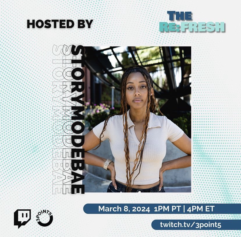 Tomorrow on The Re:Fresh — @TheWarningBand2 joins one of your favorite host and streamers @storymodebae at 1PM PT / 4PM ET ! twitch.tv/3point5 Don’t miss out on an exciting episode w/ special co-host @LiamMcEwan 🎸