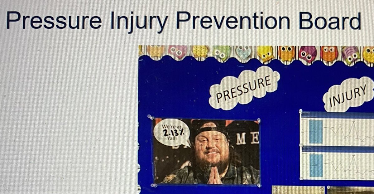 elliotthaut's tweet image. I love this bulletin board helping us prevent pressure injury in the operating room.
Too funny that @JellyRoll615 is pictured giving us the data. #HAPI #PressureInjury