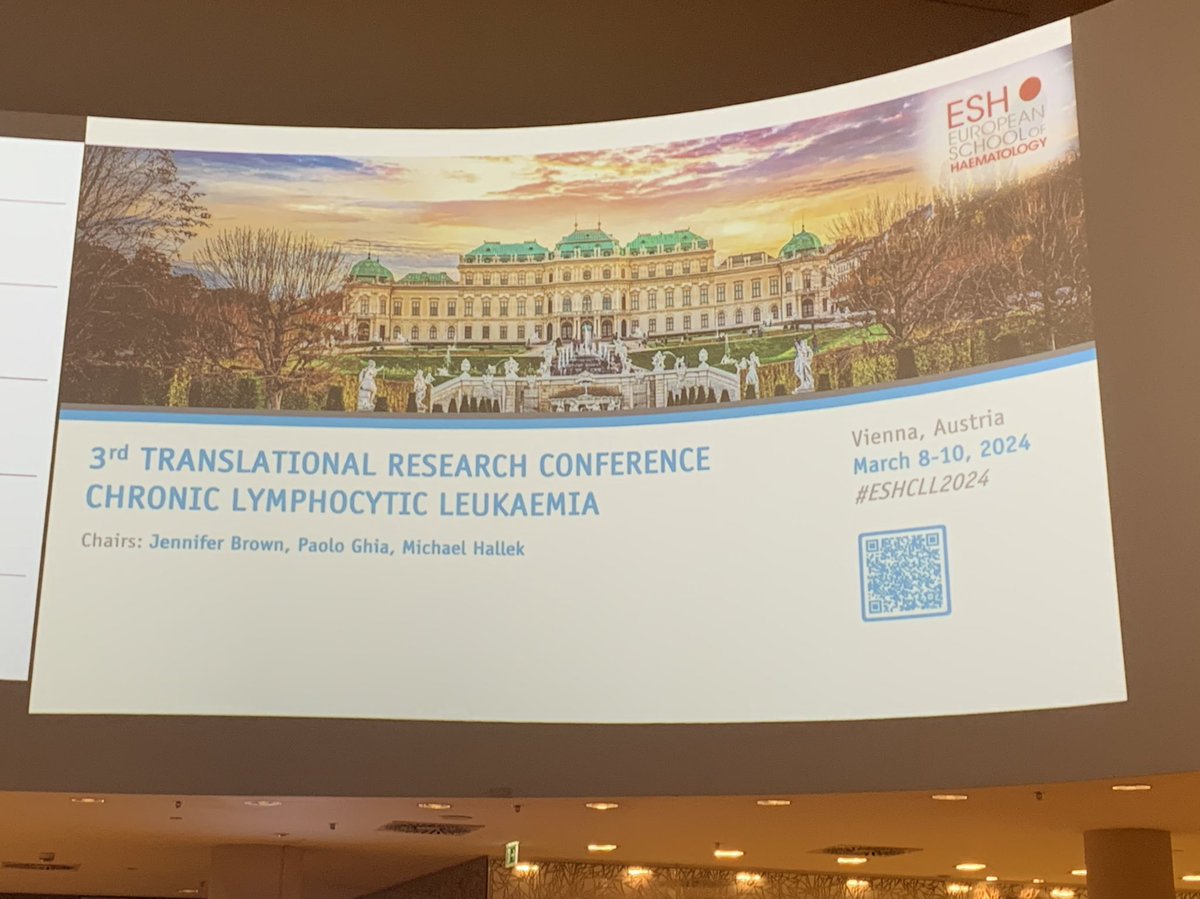 Excited to have finally made it to Vienna for #ESHCLL2024! Looking forward to speaking tomorrow and hearing all the other wonderful lineup of talks! Thanks to the organizers! #CLL