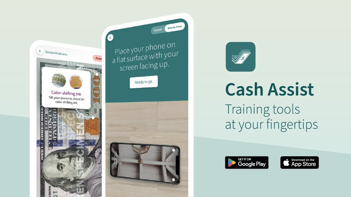 Do you need help authenticating cash at work? Download the Cash Assist mobile app to keep all the #UScurrency security features at the top of your mind. go.uscurrency.gov/7d87b7