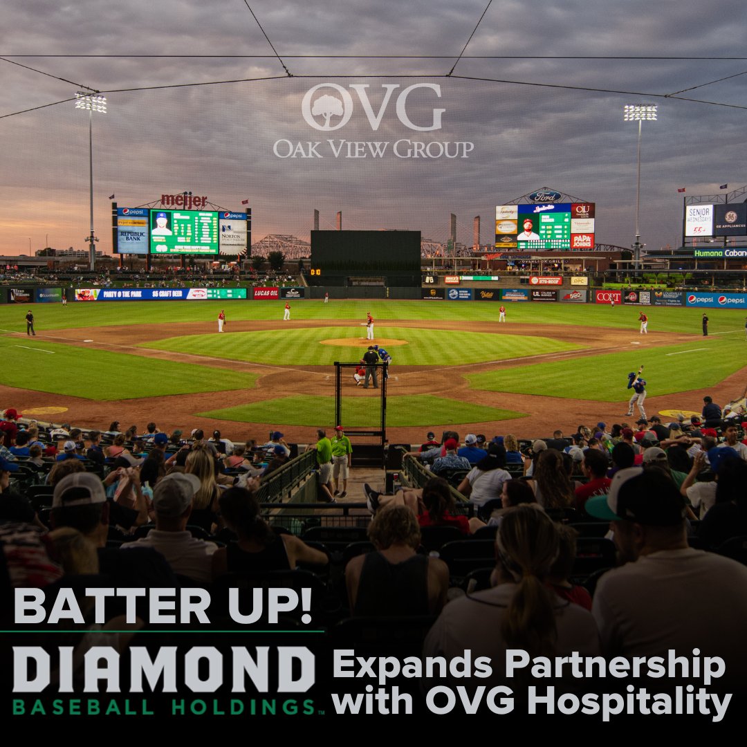 Oak View Group Hospitality is expanding its role in enhancing the food and beverage experiences for @DiamondBaseball! 🌭 We’re excited to team up with DBH to pitch a winning combo of great eats and community cheer to a baseball stadium near you!