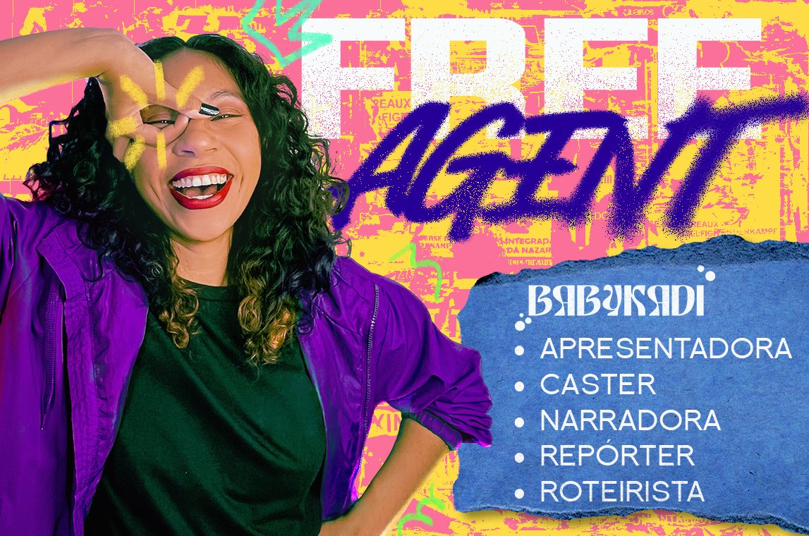 ATENÇÃO, ESTOU F/A ✨✨✨

Apresentadora, Creator, Repórter, Roteirista, Caster

🎤 Exp como Apresentadora de eventos há mais de 10 anos
📺 2 anos de exp na TV
✨ AMO FALAR EM PÚBLICO 

 Contato direto por babykadi2@gmail.com ou manda aquele salve nas DMs também ✌🏽