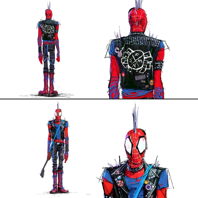 "I don't follow orders." (Spider-Punk art by Jake Panian) 