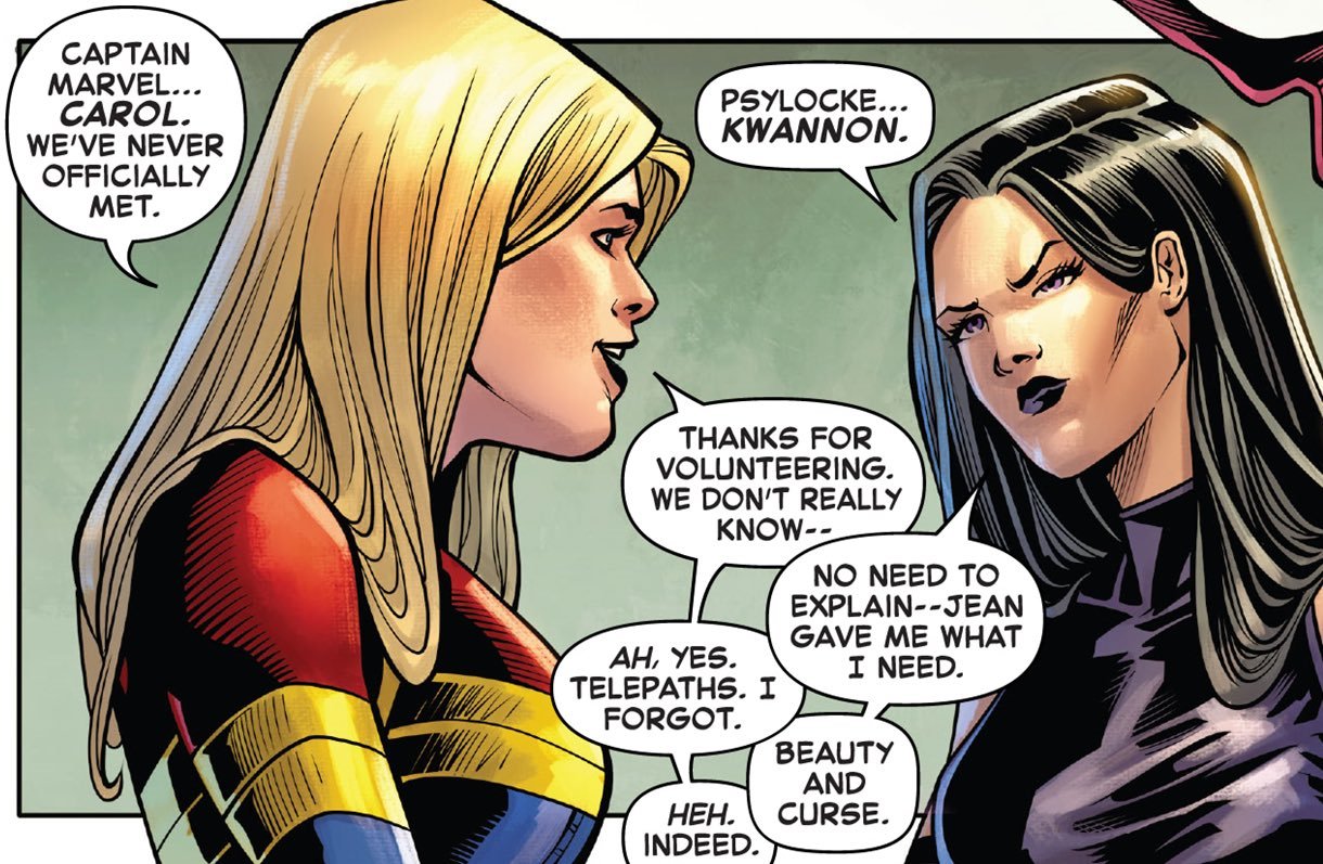 TEN Comics - Click Link in Pinned Tweet on X: "Carol and Kwannon should get  to know each other. I could see them bonding over having their lives  snatched away by X-Women (