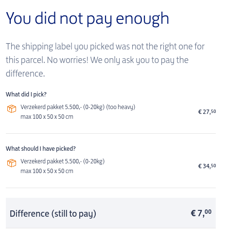 CH23sFlipFlops's tweet photo. @PostNL Ik kreeg een mailtje dat ik te weinig voor m'n pakket heb betaald, maar echt duidelijk zijn jullie niet hoe dat zo. 'too heavy' lijkt me niet want tenzij wat ik verstuurd heb méér dan 18 kilo is aangekomen zit t echt wel onder de 20kg? https://t.co/VBGptYVbAB