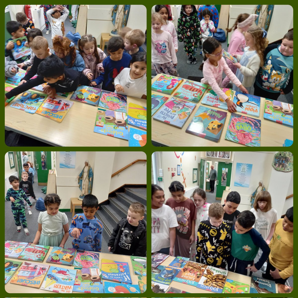 olvschool's tweet photo. What's the best day to get a book?World Book Day of course! The gift of a book for everyone today! #OLVreading #readingforpleasure @WorldBookDayUK @bcw_cat https://t.co/CUX7HLmBsM