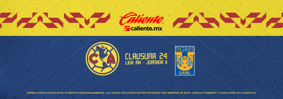 ClubAmerica's tweet photo. 🗞⎜América vs. Tigres - Jornada 11
Previo del partido ➡ https://t.co/SJm6TJTFib

📲 ¡@calientesports ofrece los mejores momios! 🤩
Regístrate y recibe $1000 de regalo ➡ https://t.co/sXToUQlwon

#MásAcciónMásDiversión https://t.co/tUdiNFLP2G