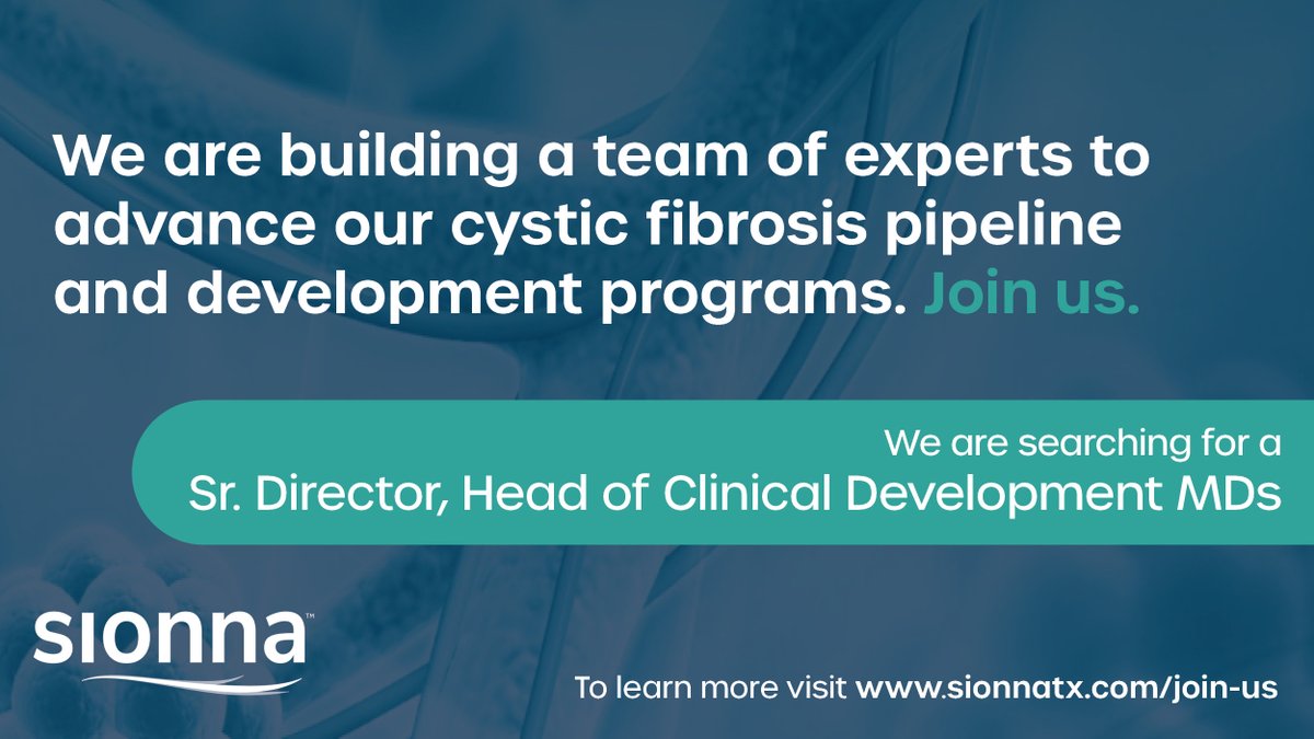 We’re #hiring a Senior Director, Head of Clinical Development MDs, to join our #clinicaldevelopment team. Learn more: sionnatx.com/job-openings/s…