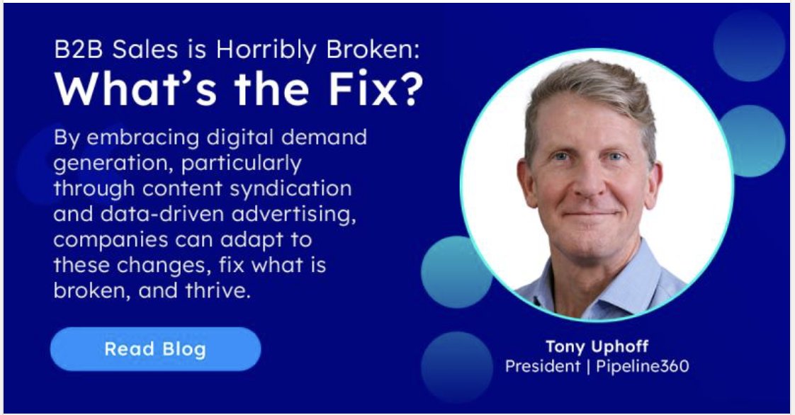 Is the traditional #B2B sales model broken beyond repair?

Discover how forward-thinking companies are adapting with integrated digital marketing approaches and aligning sales and marketing for a seamless buyer experience: bit.ly/3uFyDUi